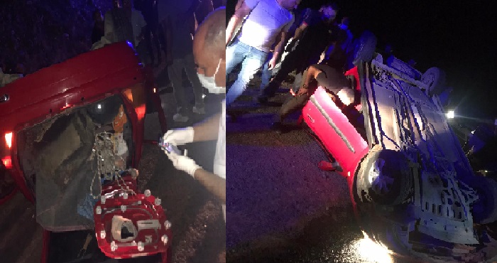 Bingöl'de otomobil devrildi: 2 yaralı