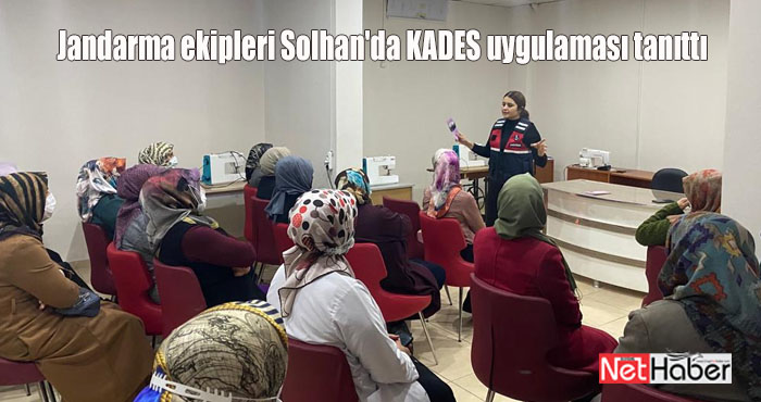 Jandarma ekipleri Solhan'da KADES uygulaması tanıttı