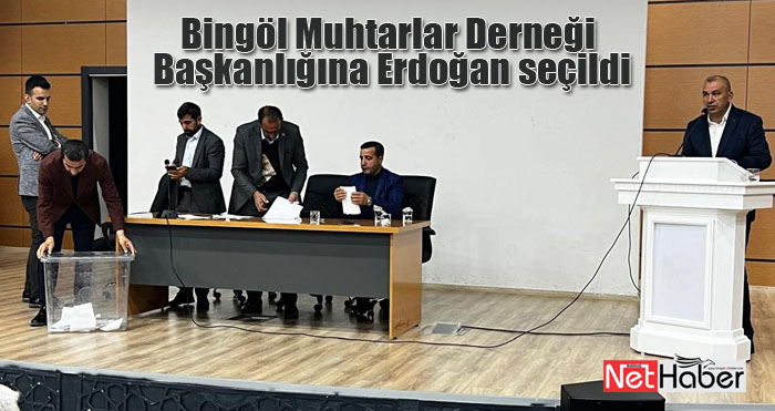 Bingöl Muhtarlar Derneği Başkanlığına Mehmed Erdoğan seçildi