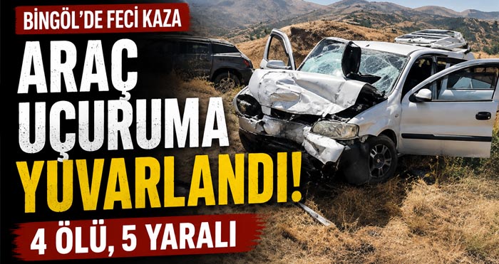 Genç'te meydana gelen kazada 4 kişi yaşamını yitirdi 5 kişi yaralandı