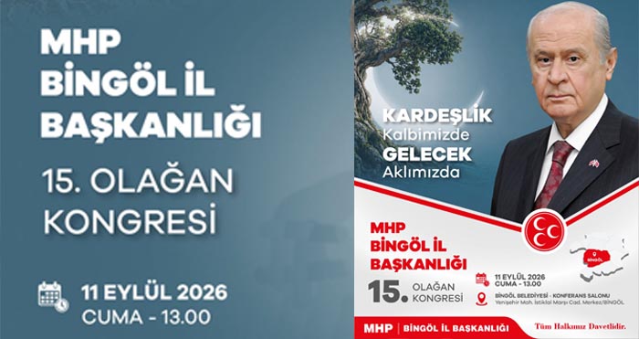 MHP Bingöl İl Başkanlığı 15. Olağan Kongresi'ne hazırlanıyor