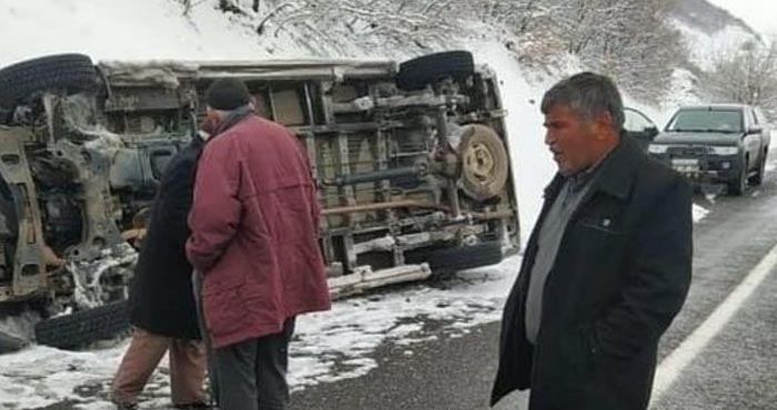 Adaklı'da maddi hasarlı trafik kazası