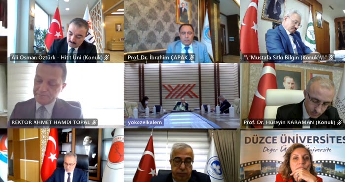 Rektör Çapak, video konferansla YÖK toplantısına katıldı
