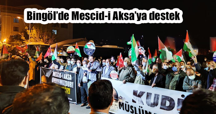 Bingöl'de Filistin'e destek konvoyu