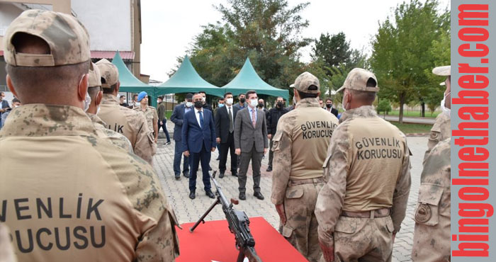 Genç'te 32 güvenlik korucusu yemin ederek göreve başladı