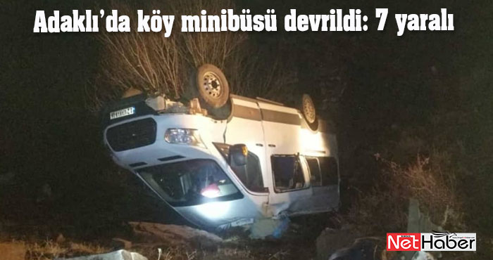 Adaklı'da köy minibüsü devrildi: 7 yaralı