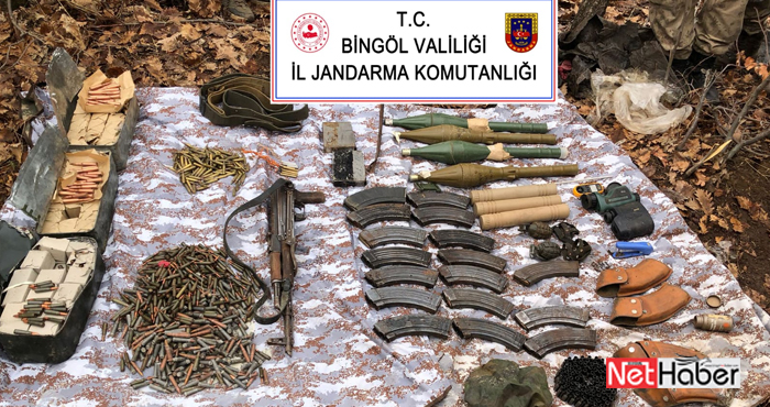 Bingöl'de toprağa gömülü silah ve mühimmat ele geçirildi