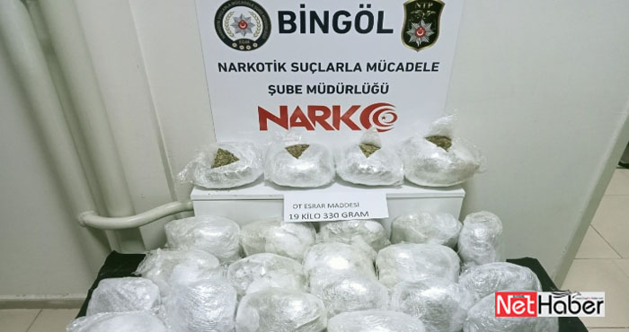 Uyuşturucu operasyonları durmuyor: 19 kilogram esrar ele geçirildi