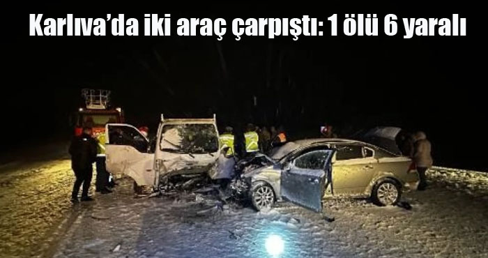 Karlıova'da trafik kazası: 1 ölü 6 yaralı