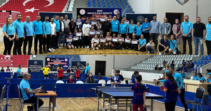 Bingöl'de yapılan Masa Tenisi Grup Birinciliği Yarışmaları tamamlandı