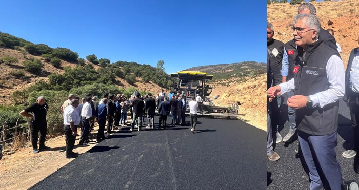Yukarı Çavuşlar köyü yolunda sıcak asfalt çalışması başladı
