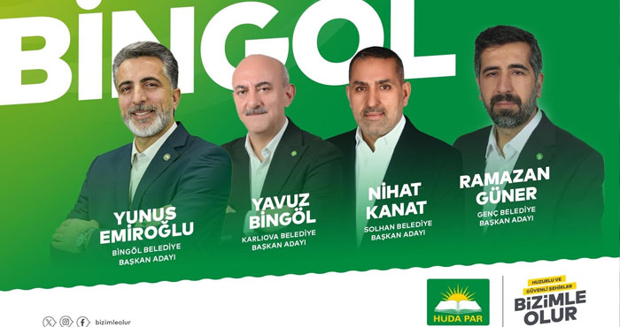 HÜDA PAR Bingöl'deki belediye başkan adaylarını açıkladı